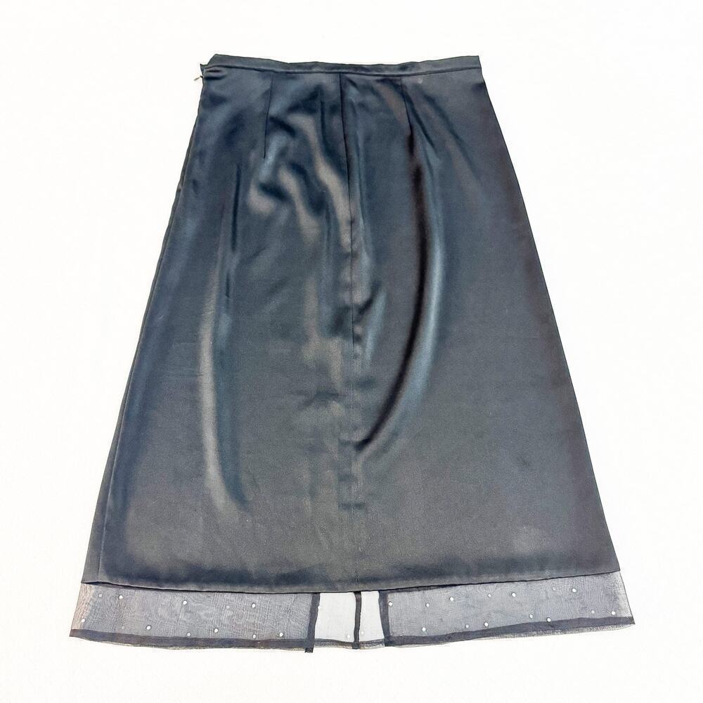 Dream Italy Black Pencil Skirt Studded Hem Size 42 EUR